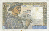 BILLETS DE LA BANQUE DE FRANCE 10 francs Banque de France. Billet. mineur, -