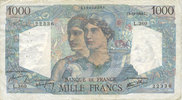 BILLETS DE LA BANQUE DE FRANCE 1000 francs Banque de France. Billet. Minerve et Hercule, -