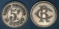 MONNAIES DE NECESSITE FRANCAISES 5 francs Royat (63). Casino Municipal. . Maillechort -