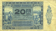 AUTRES BILLETS ETRANGERS 20 francs Luxembourg. -