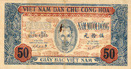 AUTRES BILLETS ETRANGERS Vietnam. Viêt-Nam Dàn Chu Cong Hoa. 50 dong -