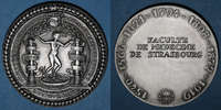 ALSACE Alsace. Strasbourg. Sceau de la Faculté de Médecine de Strasbourg (début du XVIIe). Médaille argent -