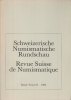 LIVRES DE NUMISMATIQUE Revue suisse de numismatique. -