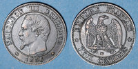 MONNAIES MODERNES FRANCAISES 2 centimes 2e empire (1852-1870). tête nue, Strasbourg -