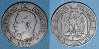 MONNAIES MODERNES FRANCAISES 2 centimes 2e empire (1852-1870). tête nue, Rouen. Ancre -