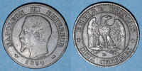 MONNAIES MODERNES FRANCAISES 2 centimes 2e empire (1852-1870). tête nue, Lyon. Petit D -