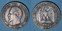 MONNAIES MODERNES FRANCAISES 5 centimes 2e empire (1852-1870). tête nue Marseille. Ancre -