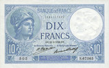 BILLETS DE LA BANQUE DE FRANCE 10 francs Banque de France. Billet. Minerve, -