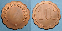 MONNAIES DE NECESSITE FRANCAISES 10 centimes Couëron (44). Usines. -