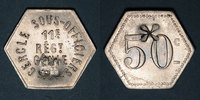 MONNAIES DE NECESSITE FRANCAISES 50 centimes 11e Génie. Mess. Strasbourg (67). -