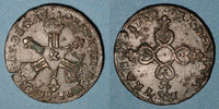 MONNAIES ROYALES 6 deniers Louis XIV (1643-1715). dits dardenne &. Aix -