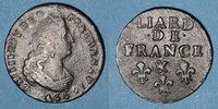 MONNAIES ROYALES Liard Louis XIV (1643-1715). de France au buste âgé, 3e type, &. Aix. Avec soleil -