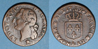 MONNAIES ROYALES 1/2 sol Louis XVI (1774-1793). &. Aix. Différent sous le buste : étoile -