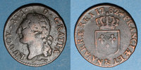 MONNAIES ROYALES 1/2 sol Louis XVI (1774-1793). &. Aix. Différent sous le buste : arc -