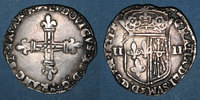 MONNAIES ROYALES 1/4 d'écu Louis XIII (1610-1643). de Navarre Saint-Palais -