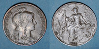 MONNAIES MODERNES FRANCAISES 5 centimes 3e république (1870-1940). Dupuis, -
