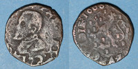 AUTRES MONNAIES PROVINCIALES Double denier Comté de Bourgogne. Albert et Isabelle (1598-1621). Dôle. Au nom de Philippe II -