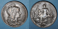 MONNAIES MODERNES FRANCAISES 10 centimes 3e république (1870-1940). Dupuis, -