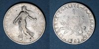 MONNAIES MODERNES FRANCAISES 1 franc 3e république (1870-1940). Semeuse -