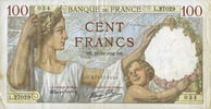 BILLETS DE LA BANQUE DE FRANCE 100 francs Banque de France. Billet. Sully, -