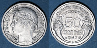MONNAIES MODERNES FRANCAISES 4e république (1947-1959). 50 cmes Morlon aluminium -