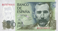 AUTRES BILLETS ETRANGERS 1 000 pesetas Espagne. (1982) -
