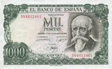 AUTRES BILLETS ETRANGERS 1 000 pesetas Espagne. (1974) -