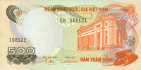 AUTRES BILLETS ETRANGERS Vietnam du Sud. Banque Nationale du Vietnam. 500 dong -