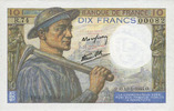 BILLETS DE LA BANQUE DE FRANCE 10 francs Banque de France. Billet. mineur, -