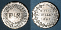ALSACE Alsace. Strasbourg. Inauguration de la ligne de chemin de fer Paris-Strasbourg. Médaille étain -