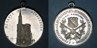 ALSACE Alsace. Strasbourg. 10e concours de tir du Club de tir de Strasbourg. Médaille étain -
