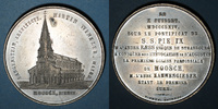 ALSACE Alsace. Moosch. Consécration de l'église St Augustin. Médaille étain. 51 mm -