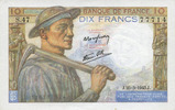 BILLETS DE LA BANQUE DE FRANCE 10 francs Banque de France. Billet. mineur, -