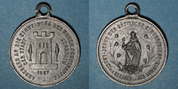 ALSACE Alsace. Cernay. Inauguration de la nouvelle école. Médaille étain. 28,7 mm -