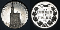 ALSACE Alsace. Souvenir de Strasbourg. Médaille étain. 36,1 mm. Gravée pazr Müller et Vogtenberger -