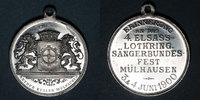 ALSACE Alsace. Mulhouse. 4e festival des chorales d'Alsace-Lorraine. Médaille en aluminium. 29 mm -