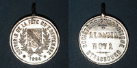 ALSACE Alsace. Strasbourg. Fête donnée par la société de gymnastique Alsatia Nova. Zinc nickelé -