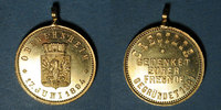 ALSACE Obernai. Hommage aux amis de lassociation Harmonie Caecilia 1881. Médaille laiton. 24,88 mm -