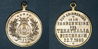 ALSACE Alsace. Bischheim. Bénédiction du drapeau de lassociation Théatralia. Médaille laiton argenté -