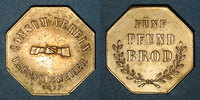 MONNAIES DE NECESSITE FRANCAISES 5 livres Ribeauvillé (68). Consum Verein. Fünf Pfund Brod ( de pain). Flan épais -