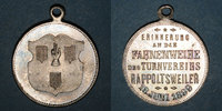 ALSACE Alsace. Ribeauvillé. Consécration drapeau société de gymnastique. Médaille laiton argenté -