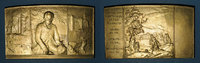 ALSACE bronze Alsace. Munster. Reconstruction des manufactures Hartmann et Fils. Plaquette -