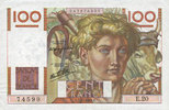 BILLETS DE LA BANQUE DE FRANCE 100 francs Banque de France. Billet. jeune paysan, -