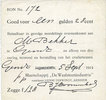 AUTRES BILLETS ETRANGERS 1 gulden Pays Bas. Gendt. Waalsteenindustrie. 28 cent. -
