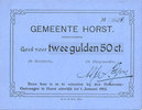 AUTRES BILLETS ETRANGERS 2 1/2 gulden Pays Bas. Gemeente Horst. . -