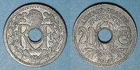 MONNAIES MODERNES FRANCAISES Gouvernement provisoire (1944-1947). 20 cmes -