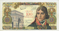 BILLETS DE LA BANQUE DE FRANCE 100 NF Banque de France. Billet. / 10 000 francs, Bonaparte, Surchargé -