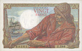 BILLETS DE LA BANQUE DE FRANCE 20 francs Banque de France. Billet. pêcheur, -