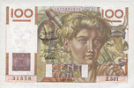 BILLETS DE LA BANQUE DE FRANCE 100 francs Banque de France. Billet. jeune paysan, -