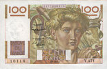 BILLETS DE LA BANQUE DE FRANCE 100 francs Banque de France. Billet. jeune paysan, -